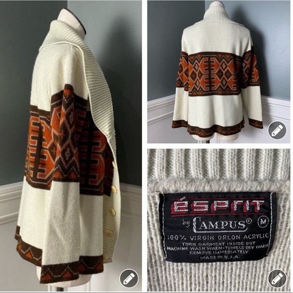 Vintage Sweaters - Vintage southwestern cardigan 3349